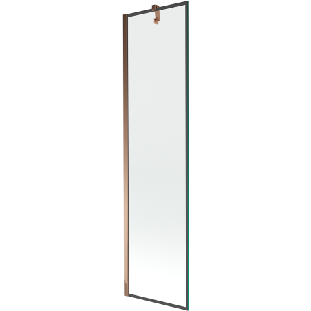 Mexen Next 1-flügelige Badewannenfaltwand 50 x 150 cm, schwarzer Rahmen, Roségold - 895-050-000-00-70-60