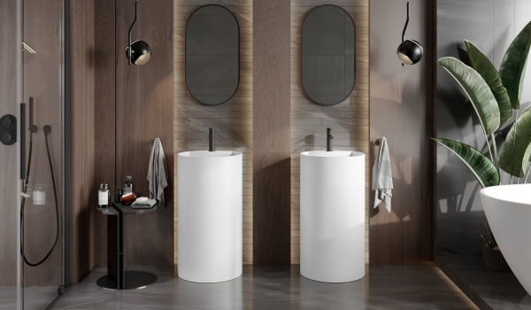 Drewniane dodatki w łazience w stylu boho