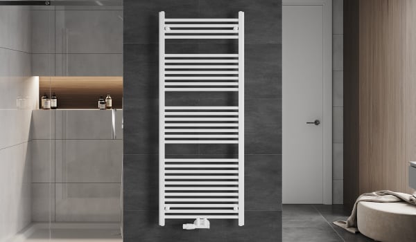 Leiterheizkörper im Badezimmer
