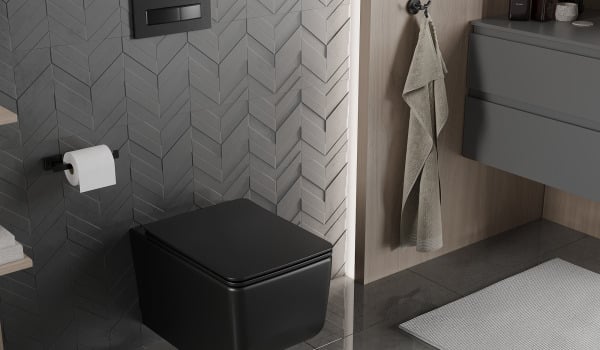 Schwarze Badezimmerarmaturen