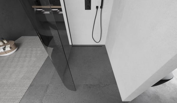 Abgerundete Walk-In-Kabine